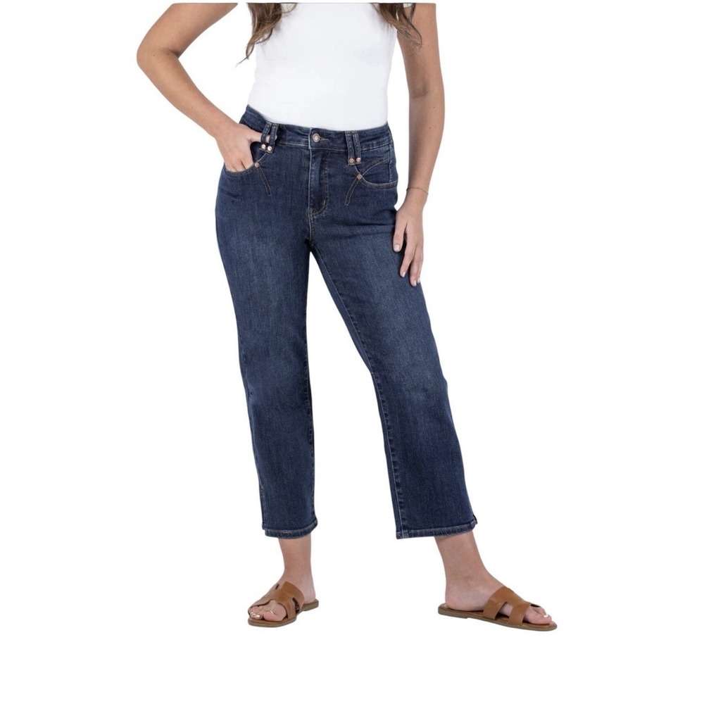 Judy Blue Jeans Women's Size 9/27 High‎ Rise Straight Leg Cropped 32x25.5